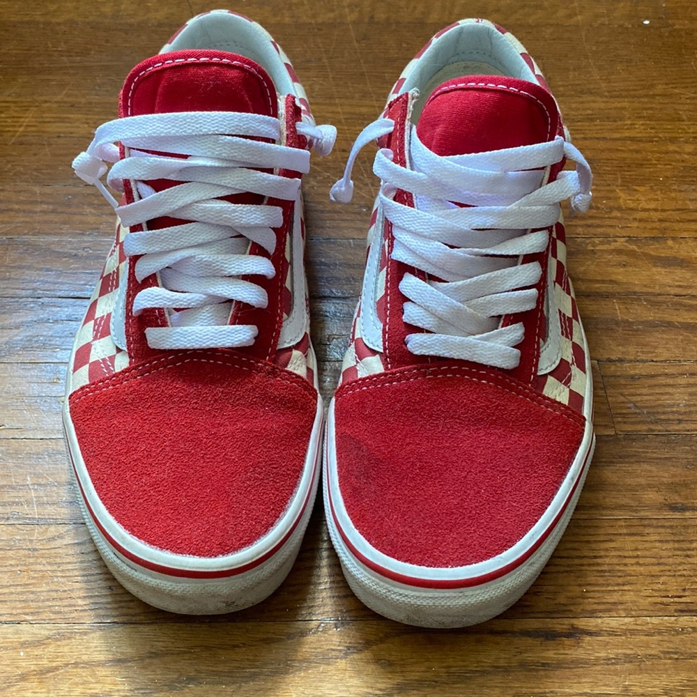 Men 7.5 Van checkered sneakers